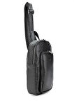 Tamer Tanca Erkek Vegan Siyah Body Bag Çanta 1012 2006 ERK CANTA Y24 SIYAH BSK