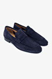 Valmenti Thonas Erkek Lacivert Süet Hakiki Deri Loafer Ayakkabı 537 3320 ERK AYK Y24