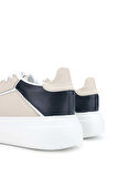Tamer Tanca Erkek Hakiki Deri Vizon/Beyaz Sneakers & Spor Ayakkabı 698 1080-3 ERK AYK Y24 VIZON/BEYAZ