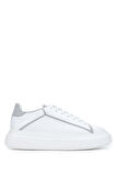 Tamer Tanca Erkek Hakiki Deri Beyaz Sneakers & Spor Ayakkabı 698 1080-3 ERK AYK Y24 BEYAZ/GRI