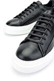 Tamer Tanca Erkek Hakiki Deri Siyah/Siyah Sneakers & Spor Ayakkabı 698 1080-3 ERK AYK Y24 SIYAH/SIYAH
