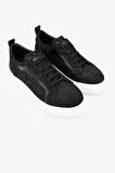 Valmenti Timzy Erkek Siyah deri Hakiki Deri Sneakers & Spor Ayakkabı 698 1058-10 ERK AYK Y24
