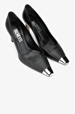 Valmenti Zimzy Kadın Siyah Hakiki Deri Topuklu Ayakkabı 613 27595 BN AYK Y24
