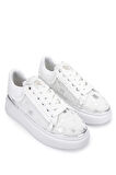 Tamer Tanca Kadın Tekstil Beyaz/Lame Sneakers & Spor Ayakkabı 804 302 BN AYK Y24 BEYAZ/LAME
