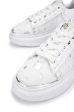 Tamer Tanca Kadın Tekstil Beyaz/Lame Sneakers & Spor Ayakkabı 804 302 BN AYK Y24 BEYAZ/LAME