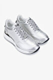 Valmenti Achernar Kadın Gümüş Metalik Hakiki Deri Sneakers & Spor Ayakkabı 1011 6371 BN AYK SK23/24