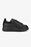 Valmenti Eric Kadın Siyah Hakiki Deri Sneakers & Spor Ayakkabı 1028 165-S3 BN AYK Y24