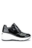 Tamer Tanca Kadın Hakiki Deri Siyah Rugan Sneakers & Spor Ayakkabı 936 62176 BN AYK Y24 SIYAH RGN