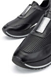 Tamer Tanca Kadın Hakiki Deri Siyah Deri Sneakers & Spor Ayakkabı 231 445Y BN AYK Y24 SIYAH DR
