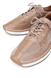 Tamer Tanca Kadın Deri Hasır Vizon Rugan Sneakers & Spor Ayakkabı 775 25503 BN AYK Y24 VIZON KRSK RGN