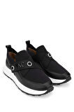 Tamer Tanca Kadın Deri Hasır Siyah Sneakers & Spor Ayakkabı 775 Y-4057 BN AYK Y24 SIYAH