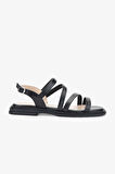 Valmenti Avıor Kadın Siyah Hakiki Deri Sandalet 775 2400 BN SNDLT Y24