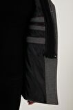 Buratti Çıkarılabilir Kapüşonlu Kırçıllı Slim Fit Kaşe Kaban Erkek KABAN 5841013