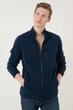 Buratti Slim Fit Fermuarlı Cepli Dik Yaka Soğuk Geçirmez Polar Hırka Erkek HIRKA 5906028