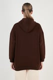 Lela Regular Fit Pamuklu Kapüşonlu Yaka Şardonlu Kışlık Sweat Kadın SWEAT 5863854