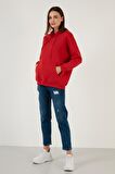 Lela Regular Fit Pamuklu Kapüşonlu Yaka Şardonlu Kışlık Sweat Bayan SWEAT 5863854