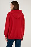 Lela Regular Fit Pamuklu Kapüşonlu Yaka Şardonlu Kışlık Sweat Bayan SWEAT 5863854