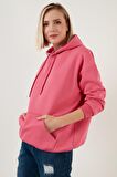 Lela Regular Fit Pamuklu Kapüşonlu Yaka Şardonlu Kışlık Sweat Bayan SWEAT 5863854