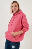 Lela Regular Fit Pamuklu Kapüşonlu Yaka Şardonlu Kışlık Sweat Kadın SWEAT 5863854