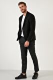 Buratti Slim Fit Tek Yırtmaçlı Düğmeli Blazer Ceket Erkek CEKET 2163763