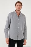 Buratti Pamuklu Çizgili Düğmeli Yaka Uzun Kollu Regular Fit Gömlek Erkek GÖMLEK CF23S112237