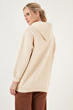 Lela Regular Fit Pamuklu Kapüşonlu Yaka Şardonlu Kışlık Sweat Bayan SWEAT 5863854