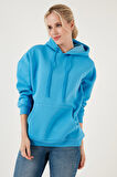Lela Regular Fit Pamuklu Kapüşonlu Yaka Şardonlu Kışlık Sweat Bayan SWEAT 5863854