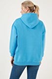Lela Regular Fit Pamuklu Kapüşonlu Yaka Şardonlu Kışlık Sweat Bayan SWEAT 5863854
