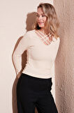 Lela Ekstra Slim Fit Yaka Detaylı Bluz Bayan BLUZ 5865583