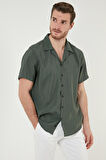 Buratti Regular Fit Apaş Yaka Kısa Kollu Modal Gömlek Erkek GÖMLEK CF24S117929