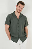 Buratti Regular Fit Apaş Yaka Kısa Kollu Modal Gömlek Erkek GÖMLEK CF24S117929