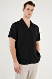 Buratti Regular Fit Apaş Yaka Kısa Kollu Modal Gömlek Erkek GÖMLEK CF24S117929
