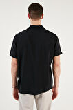 Buratti Regular Fit Apaş Yaka Kısa Kollu Modal Gömlek Erkek GÖMLEK CF24S117929