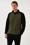 Buratti Slim Fit Yarım Fermuarlı Soğuk Geçirmez Kışlık Şardonlu Polar Erkek POLAR 5906055