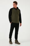 Buratti Slim Fit Yarım Fermuarlı Soğuk Geçirmez Kışlık Şardonlu Polar Erkek POLAR 5906055