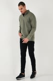Buratti Pamuklu Regular Fit Yarım Fermuarlı Dik Yaka Şardonlu Sweat Erkek SWEAT 59052592