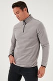 Buratti Slim Fit Yarım Fermuarlı Dik Yaka Soğuk Geçirmez Polar Erkek POLAR 5906003