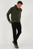 Buratti Slim Fit Yarım Fermuarlı Dik Yaka Soğuk Geçirmez Polar Erkek POLAR 5906003