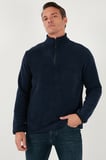 Buratti Slim Fit Yarım Fermuarlı Dik Yaka Soğuk Geçirmez Polar Erkek POLAR 5906003