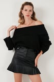 Lela Overisze Fit Madonna Yaka Triko Kazak Kadın KAZAK 4615216