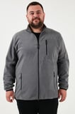 Buratti Regular Fit Dik Yaka Fermuarlı Büyük Beden Polar Hırka Erkek HIRKA 5906028B