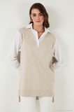 Lela Modest Standart Fit Gömlek Yaka Tesettür Triko Tunik Kadın TUNİK 4612148