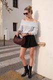 Lela Overisze Fit Madonna Yaka Triko Kazak Kadın KAZAK 4615216