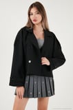 Lela Regular Fit Kruvaze Yaka Düğmeli Astarlı Kısa Trençkot Bayan TRENÇKOT 6524955