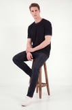 Buratti Pamuklu Regular Fit Şerit Detaylı T Shirt Erkek T SHİRT 5904089 SİYAH