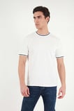Buratti Pamuklu Regular Fit Şerit Detaylı T Shirt Erkek T SHİRT 5904089 BEYAZ