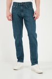 Buratti Pamuklu Comfort Fit Normal Bel Jeans Erkek KOT PANTOLON 4400C52TEXAS YEŞİL-MAVİ