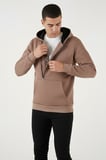Buratti Pamuklu Slim Fit Kanguru Cepli Fermuar Detaylı Kapüşon Yaka Sweat Erkek SWEAT 575707