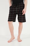 Buratti Pamuklu Regular Fit Bağlamalı Cepli Pijama Şort Erkek ŞORT 6574004 SİYAH-BORDO