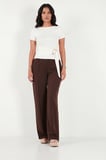 Lela Toka Detaylı Fitted Fit Kayık Yaka Bluz Bayan BLUZ 5862707 EKRU